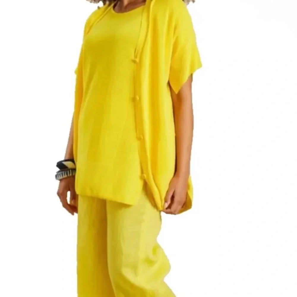 Marina Rinaldi Yellow Knit Cardigan NWT 14-16 oversized - Picture 5 of 16